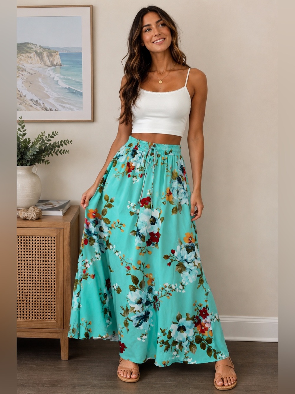 Yincra Floral Maxi Skirt SM